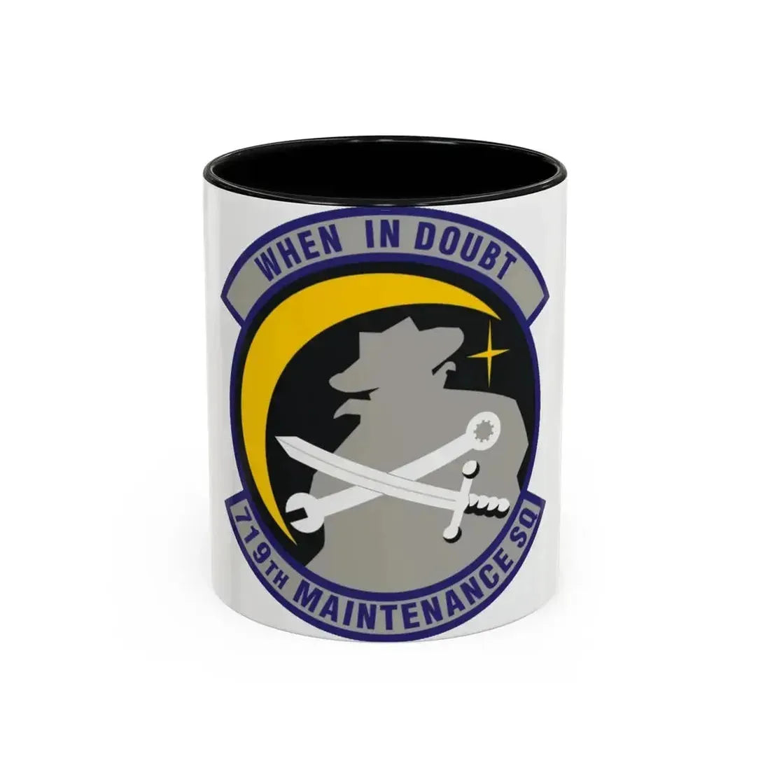 719th Maintenance Squadron (U.S. Air Force) Accent Coffee Mug 11oz Black - Go Mug Yourself