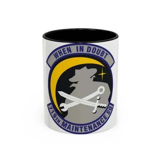 719th Maintenance Squadron (U.S. Air Force) Accent Coffee Mug 11oz Black - Go Mug Yourself
