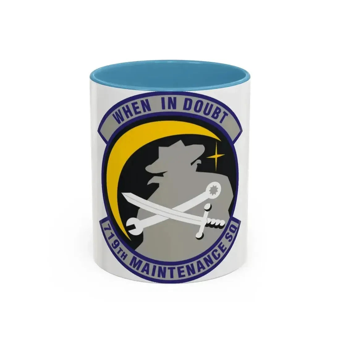 719th Maintenance Squadron (U.S. Air Force) Accent Coffee Mug 11oz Light Blue - Go Mug Yourself