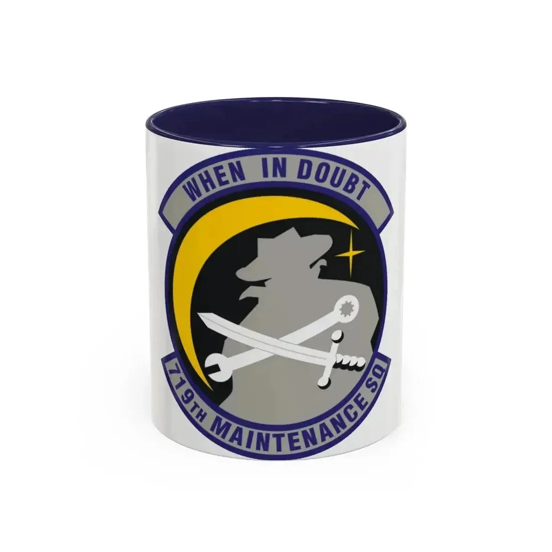 719th Maintenance Squadron (U.S. Air Force) Accent Coffee Mug 11oz Navy - Go Mug Yourself