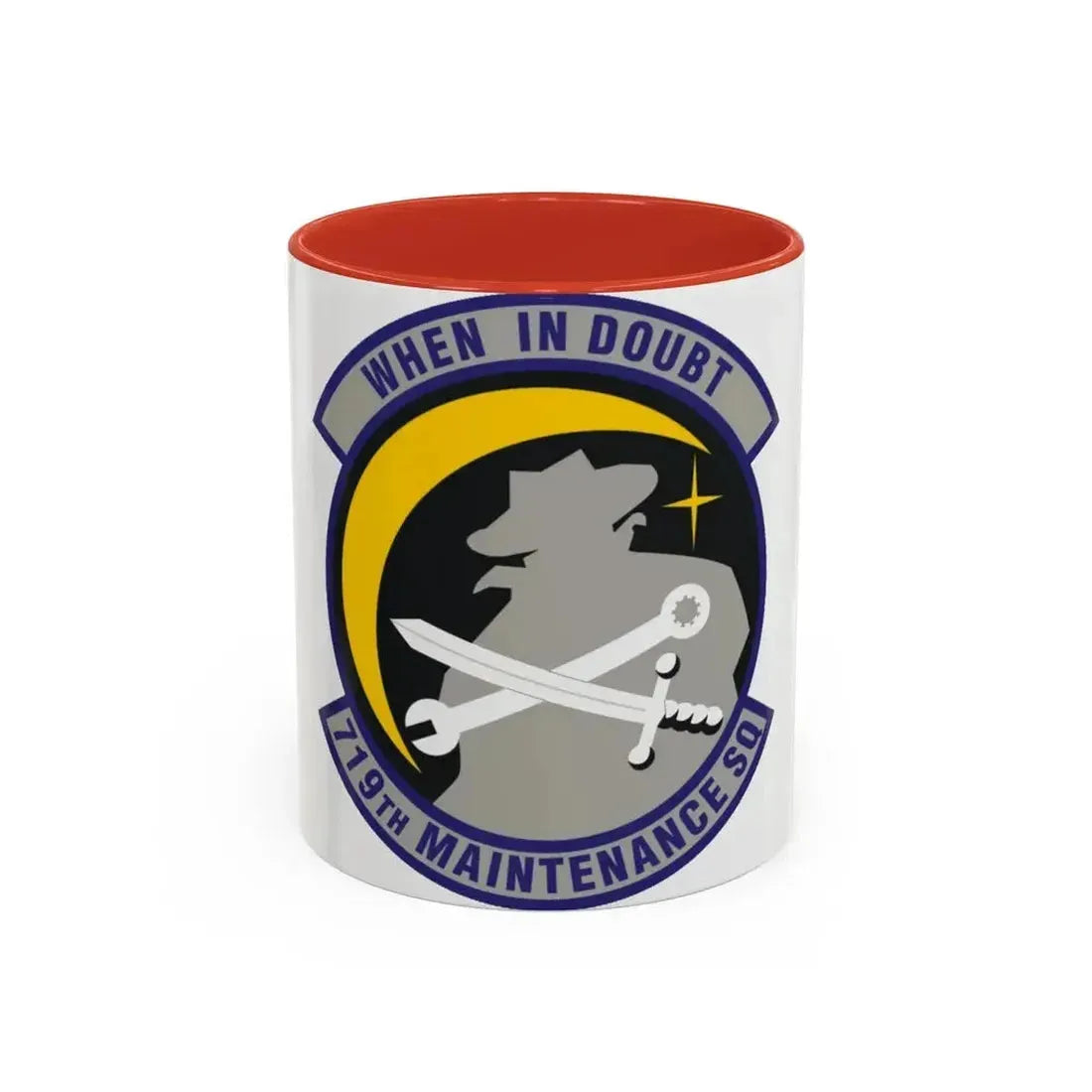 719th Maintenance Squadron (U.S. Air Force) Accent Coffee Mug 11oz Red - Go Mug Yourself