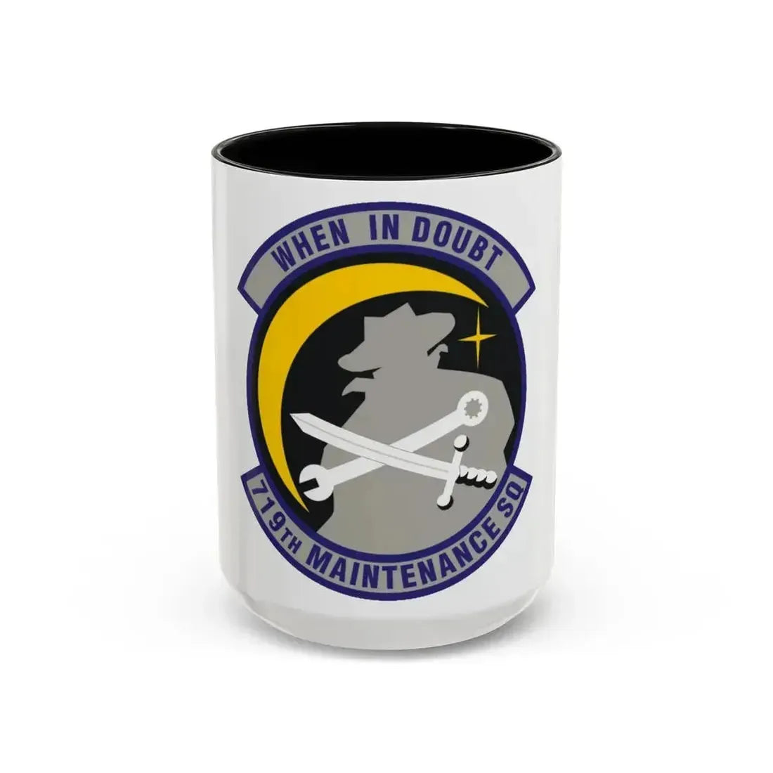 719th Maintenance Squadron (U.S. Air Force) Accent Coffee Mug 15oz Black - Go Mug Yourself