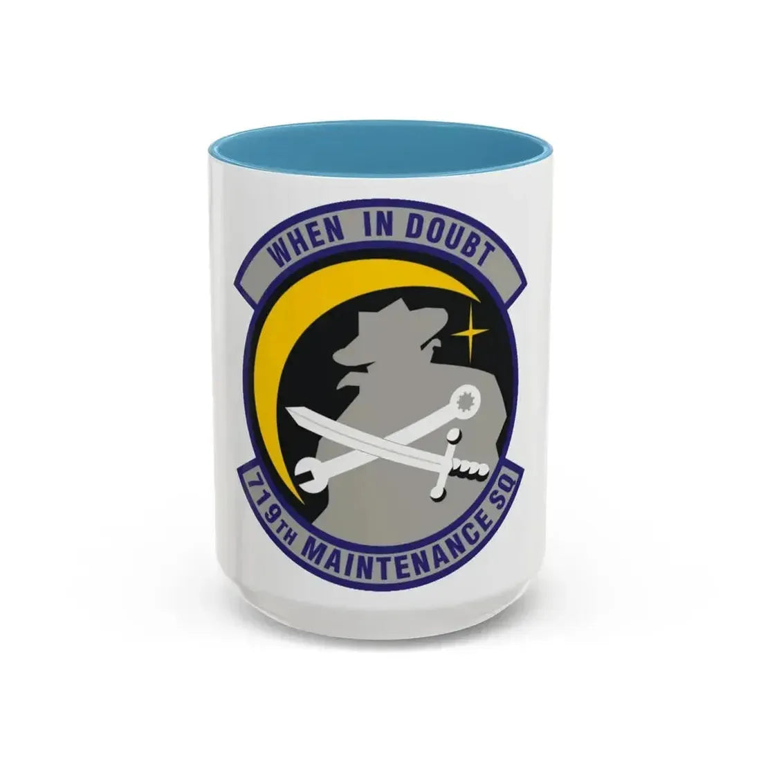 719th Maintenance Squadron (U.S. Air Force) Accent Coffee Mug 15oz Light Blue - Go Mug Yourself