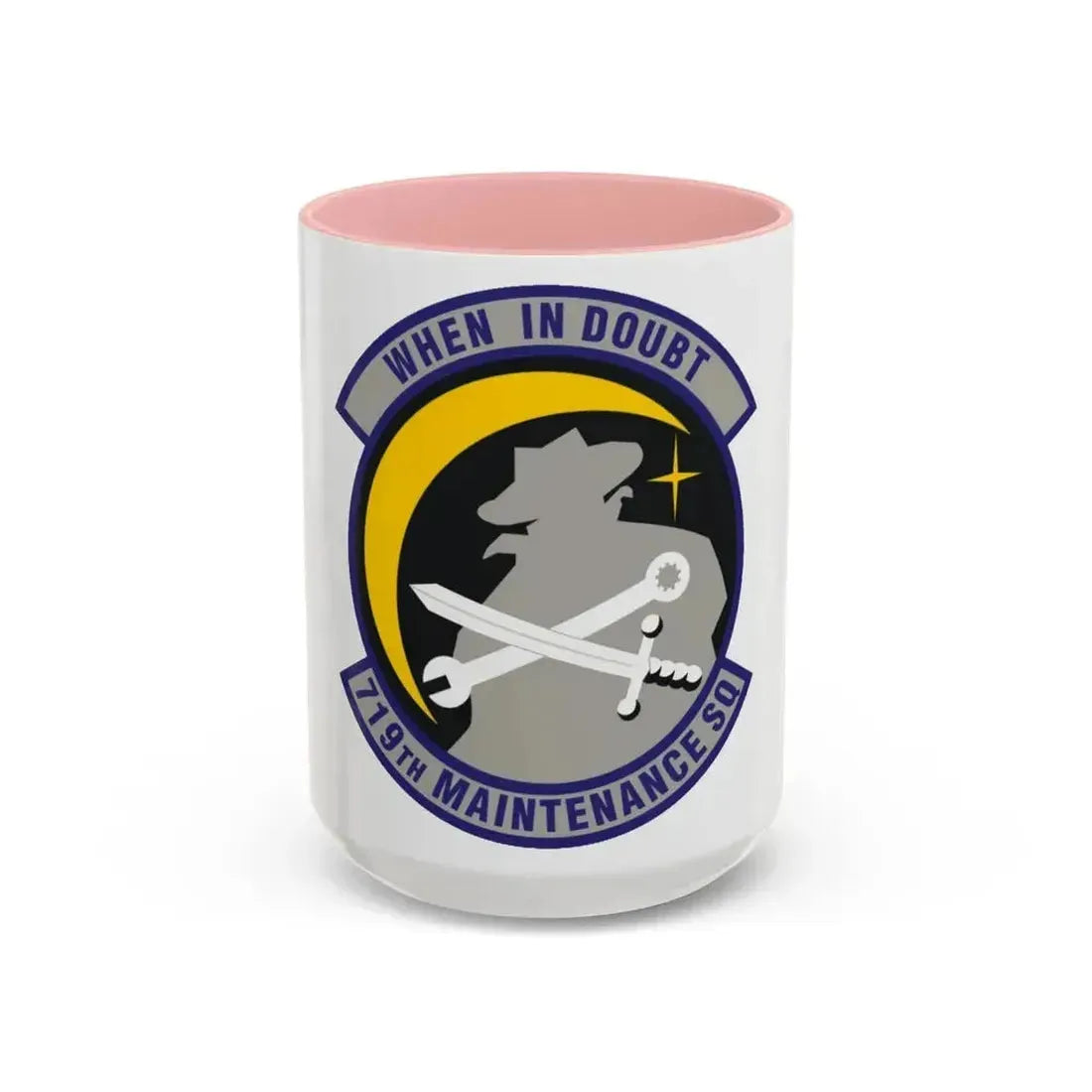 719th Maintenance Squadron (U.S. Air Force) Accent Coffee Mug 15oz Pink - Go Mug Yourself