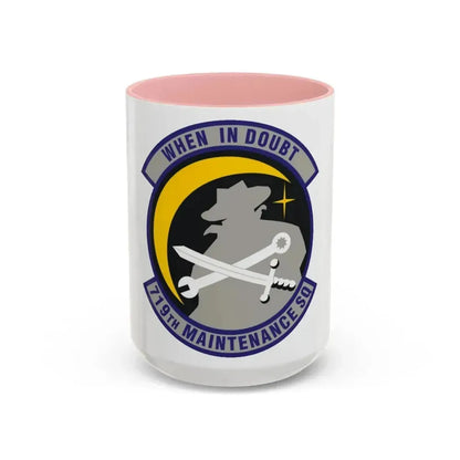 719th Maintenance Squadron (U.S. Air Force) Accent Coffee Mug 15oz Pink - Go Mug Yourself