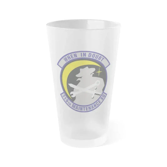 719th Maintenance Squadron (U.S. Air Force) Frosted Pint Glass 16oz 16oz Frosted - Go Mug Yourself