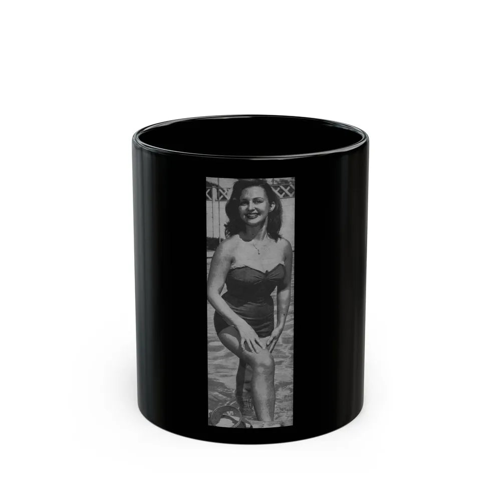 Greta Thyssen #07 - American Beauties Mag. '53 - 1 B&W Photo (Vintage Female Icon) Black Coffee Mug-11oz-Go Mug Yourself