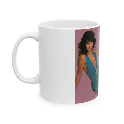 Caroline Munro #223 (Vintage Female Icon) White Coffee Mug-Go Mug Yourself