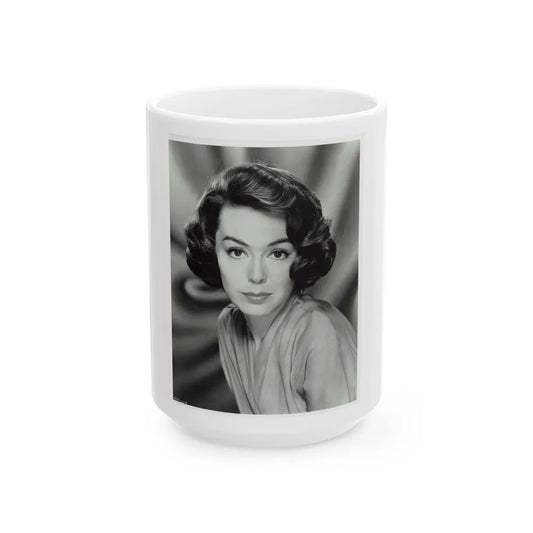 Barbara Rush #160 (Vintage Female Icon) White Coffee Mug-15oz-Go Mug Yourself