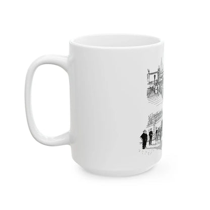 Cruising Down The River. From Courier, 1950 - White Coffee Mug-Go Mug Yourself