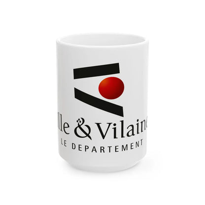 Flag of Ille et Vilaine France - White Coffee Mug-15oz-Go Mug Yourself