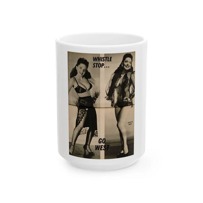 Evelyn West #26 - (Vintage Female Icon) White Coffee Mug-15oz-Go Mug Yourself