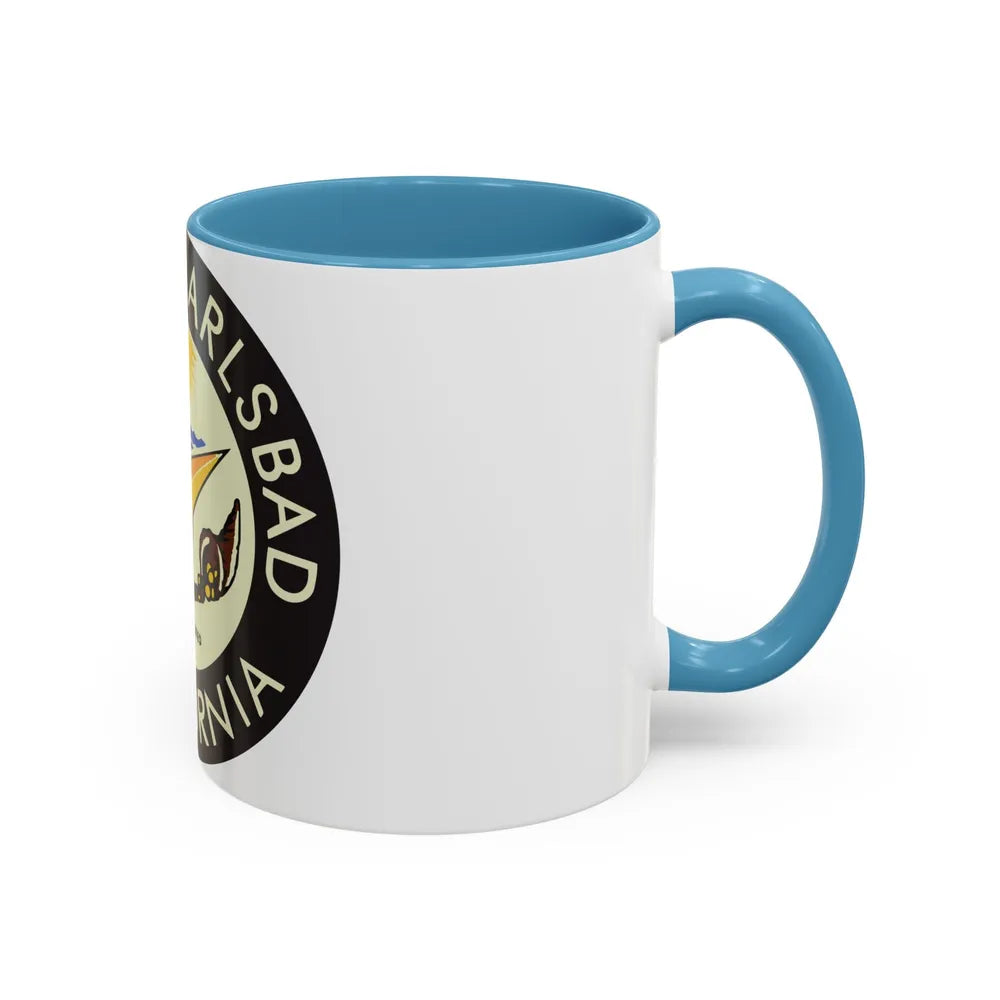 Seal of Carlsbad California - Accent Coffee Mug-Go Mug Yourself