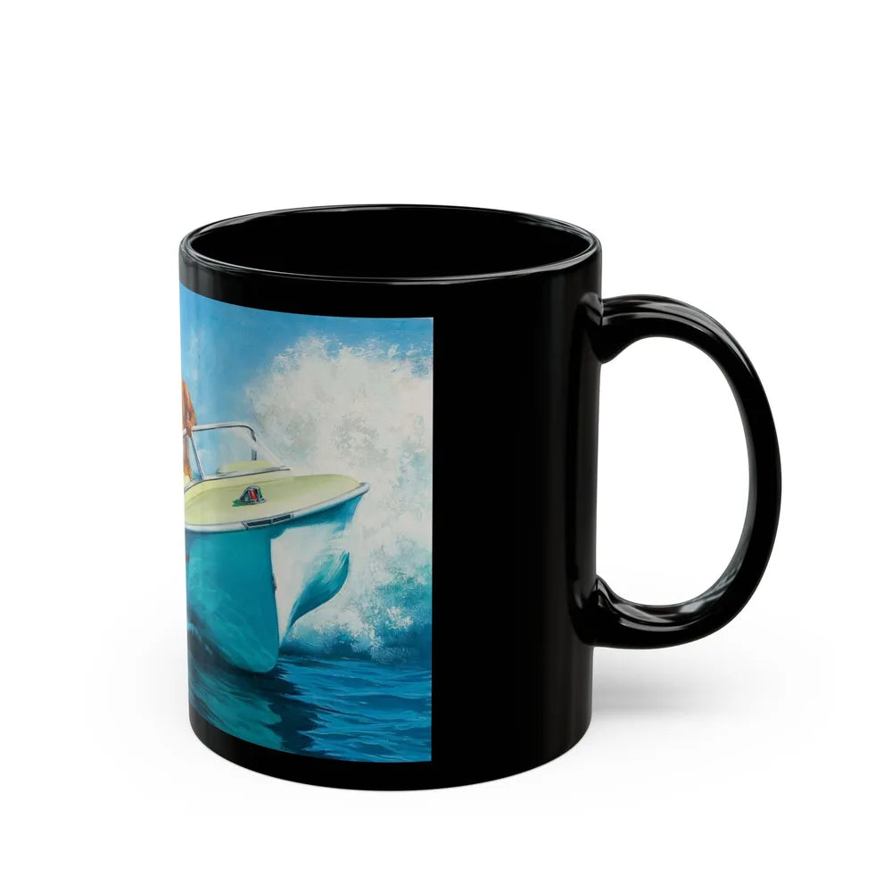 Boat Fun, story illustration - Black Coffee Mug-Go Mug Yourself