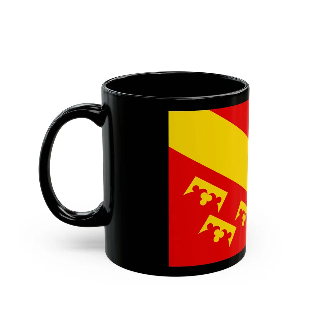 Flag of Haut Rhin France 2 - Black Coffee Mug-Go Mug Yourself