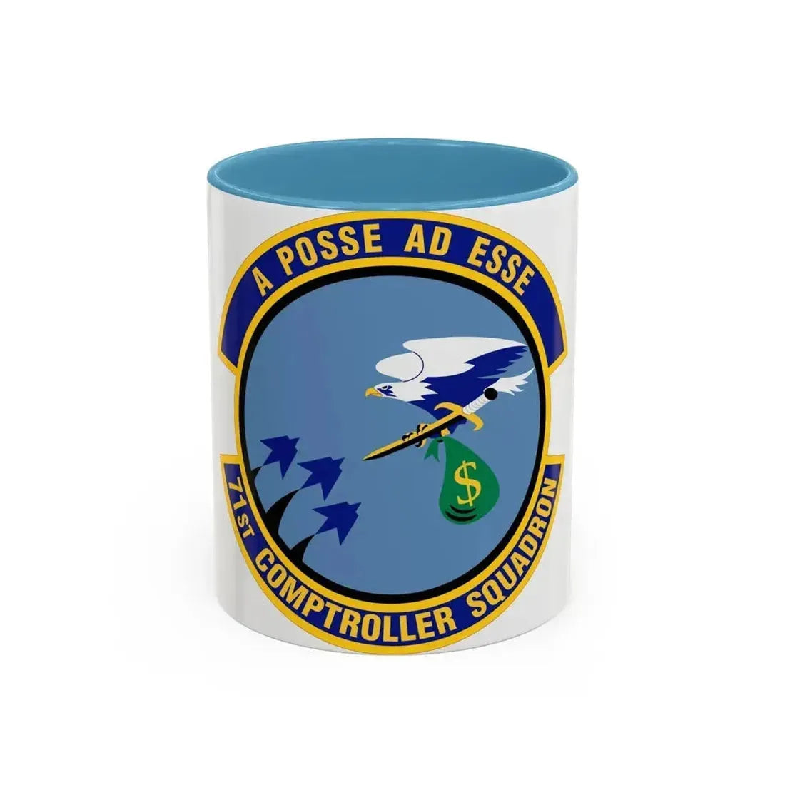 71st Comptroller Squadron (U.S. Air Force) Accent Coffee Mug 11oz Light Blue - Go Mug Yourself