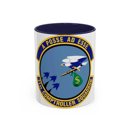 71st Comptroller Squadron (U.S. Air Force) Accent Coffee Mug 11oz Navy - Go Mug Yourself
