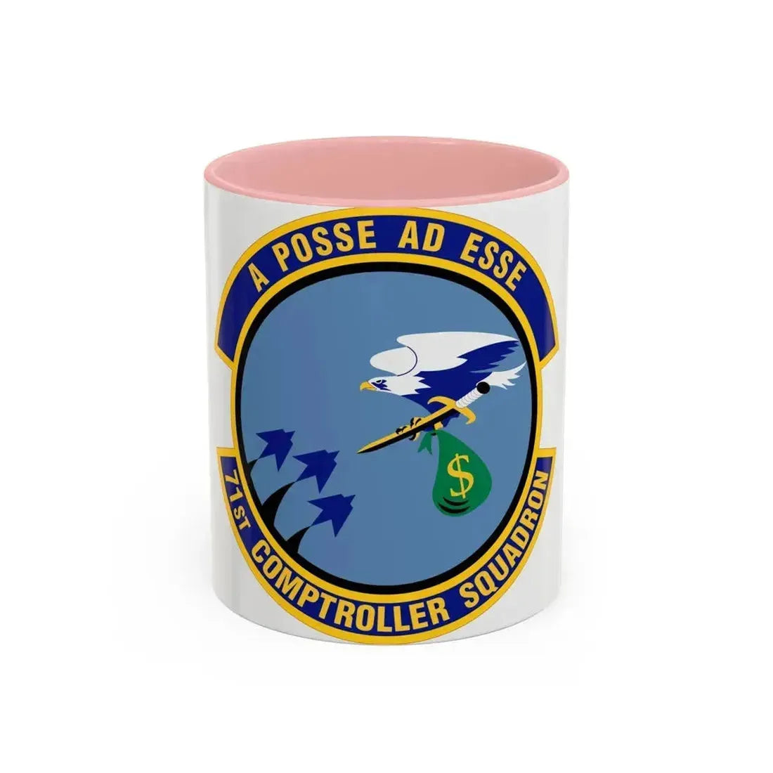 71st Comptroller Squadron (U.S. Air Force) Accent Coffee Mug 11oz Pink - Go Mug Yourself