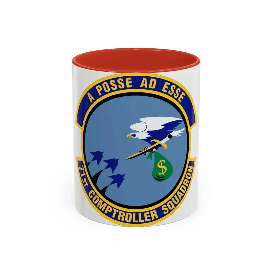 71st Comptroller Squadron (U.S. Air Force) Accent Coffee Mug 11oz Red - Go Mug Yourself
