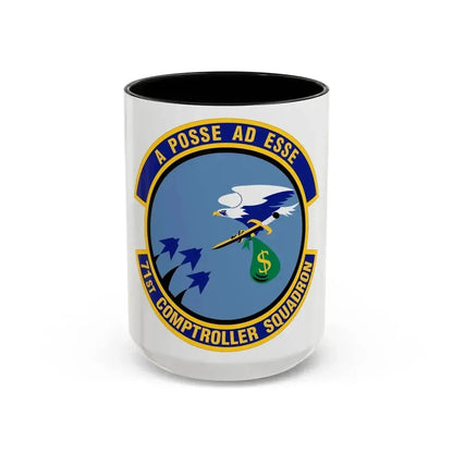 71st Comptroller Squadron (U.S. Air Force) Accent Coffee Mug 15oz Black - Go Mug Yourself
