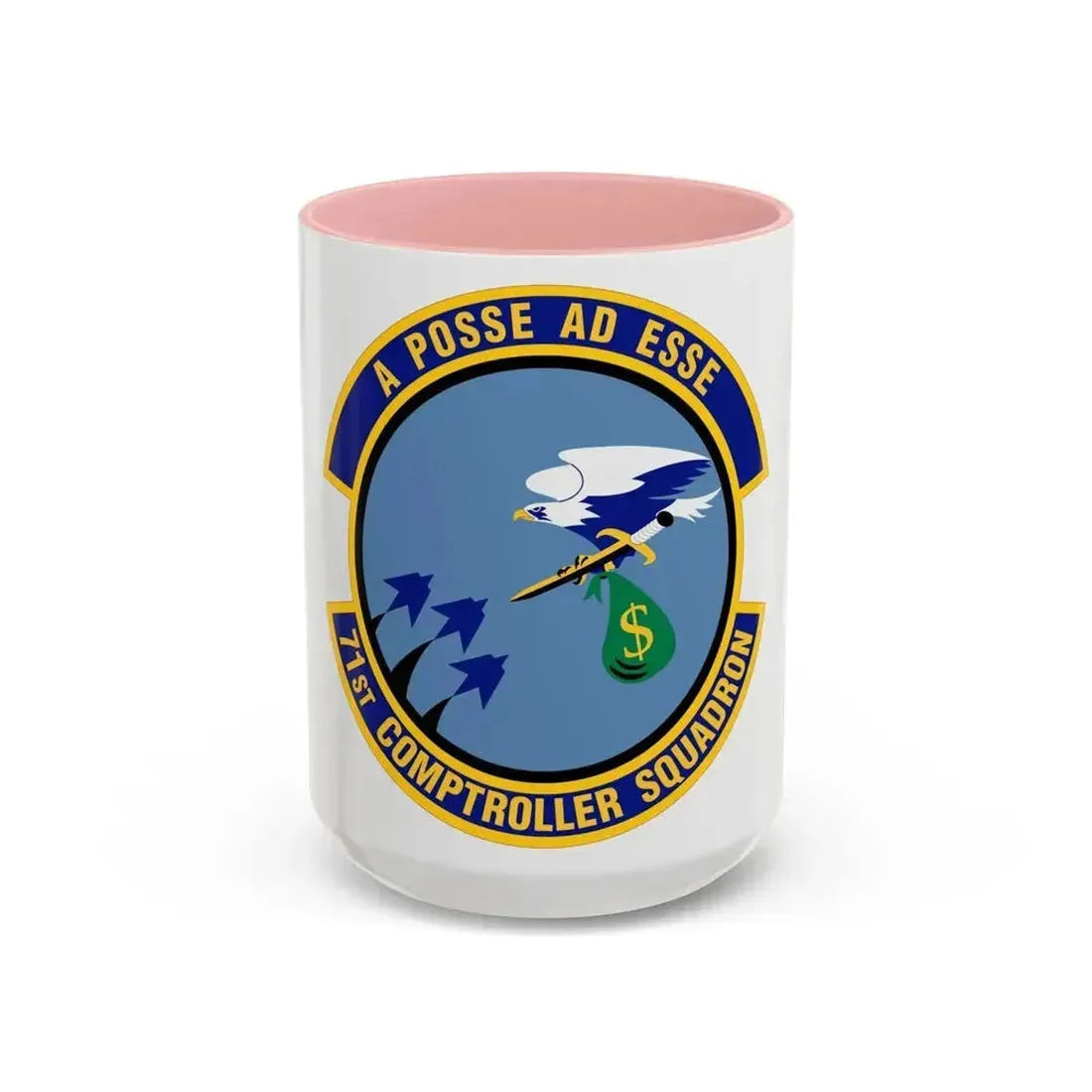 71st Comptroller Squadron (U.S. Air Force) Accent Coffee Mug 15oz Pink - Go Mug Yourself