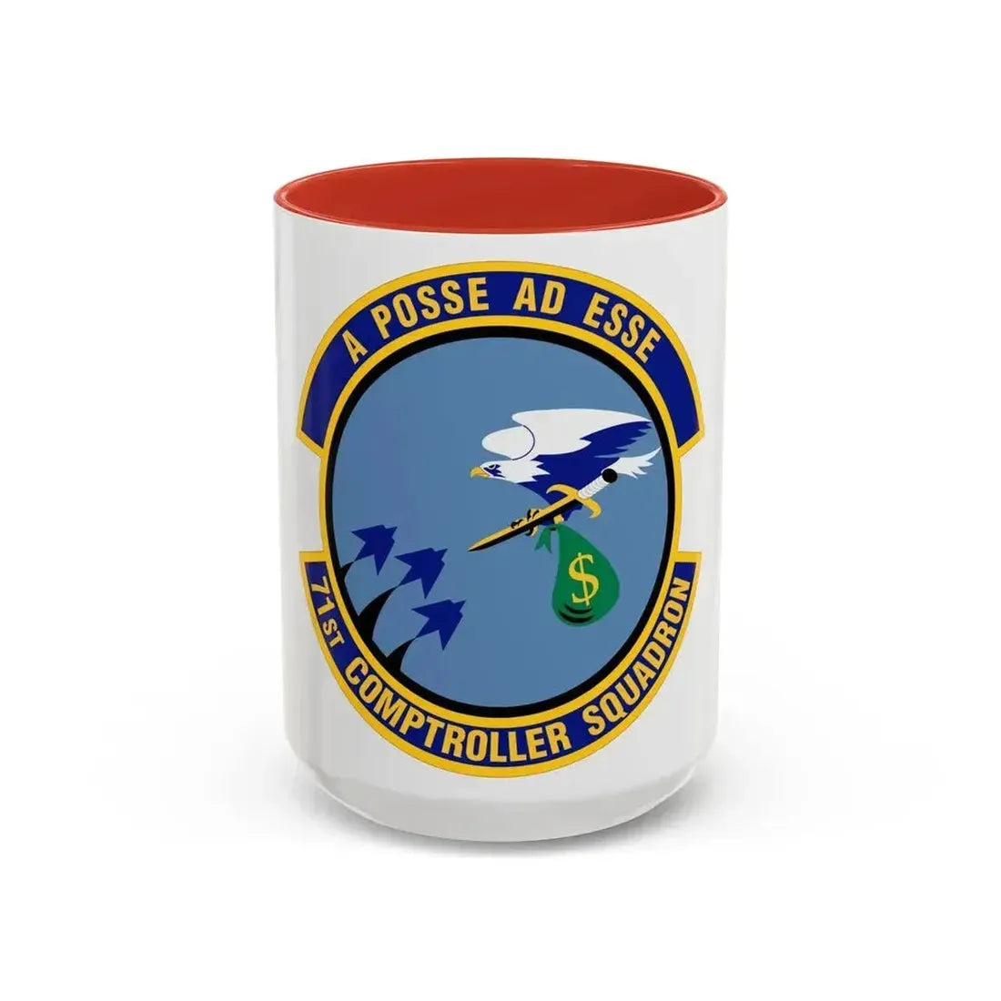 71st Comptroller Squadron (U.S. Air Force) Accent Coffee Mug 15oz Red - Go Mug Yourself