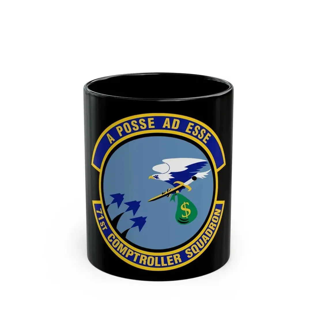 71st Comptroller Squadron (U.S. Air Force) Black Coffee Mug 11oz - Go Mug Yourself
