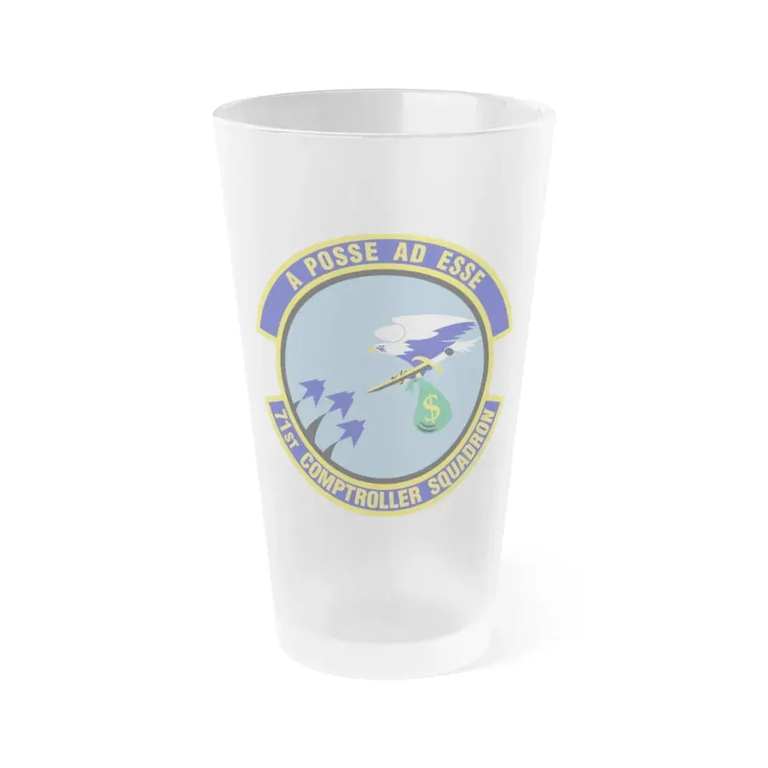 71st Comptroller Squadron (U.S. Air Force) Frosted Pint Glass 16oz Default Title - Go Mug Yourself