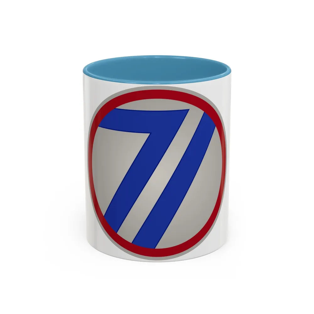 71st Infantry Division (U.S. Army) Accent Coffee Mug-11oz-Light Blue-Go Mug Yourself