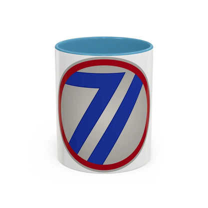 71st Infantry Division (U.S. Army) Accent Coffee Mug-11oz-Light Blue-Go Mug Yourself