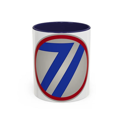 71st Infantry Division (U.S. Army) Accent Coffee Mug-11oz-Navy-Go Mug Yourself