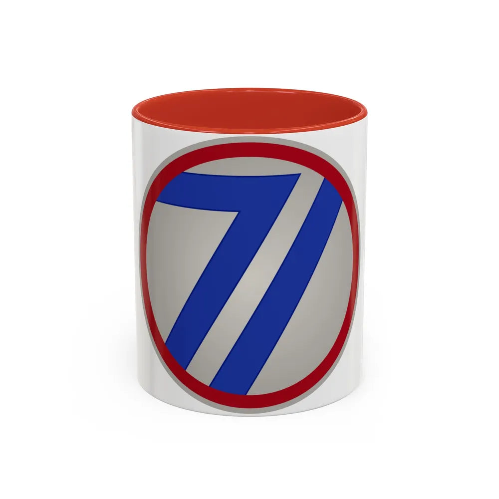 71st Infantry Division (U.S. Army) Accent Coffee Mug-11oz-Red-Go Mug Yourself