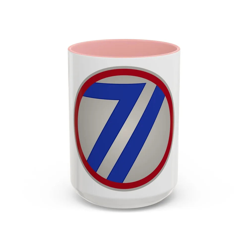 71st Infantry Division (U.S. Army) Accent Coffee Mug-15oz-Pink-Go Mug Yourself