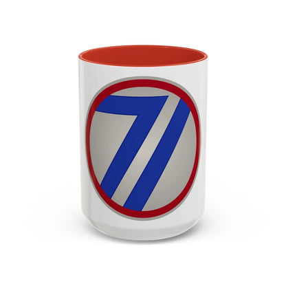 71st Infantry Division (U.S. Army) Accent Coffee Mug-15oz-Red-Go Mug Yourself