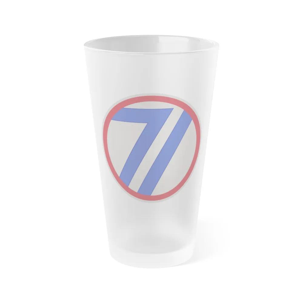 71st Infantry Division (U.S. Army) Frosted Pint Glass 16oz-Go Mug Yourself