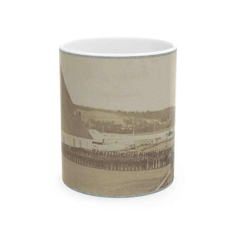 71st New York State Militia At Washington Navy Yard (U.S. Civil War) White Coffee Mug 11oz - Go Mug Yourself