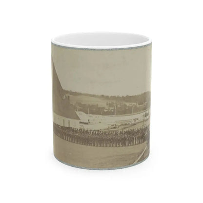 71st New York State Militia At Washington Navy Yard (U.S. Civil War) White Coffee Mug 11oz - Go Mug Yourself