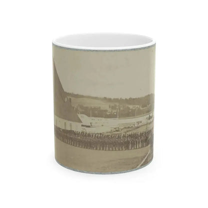 71st New York State Militia At Washington Navy Yard (U.S. Civil War) White Coffee Mug 11oz - Go Mug Yourself