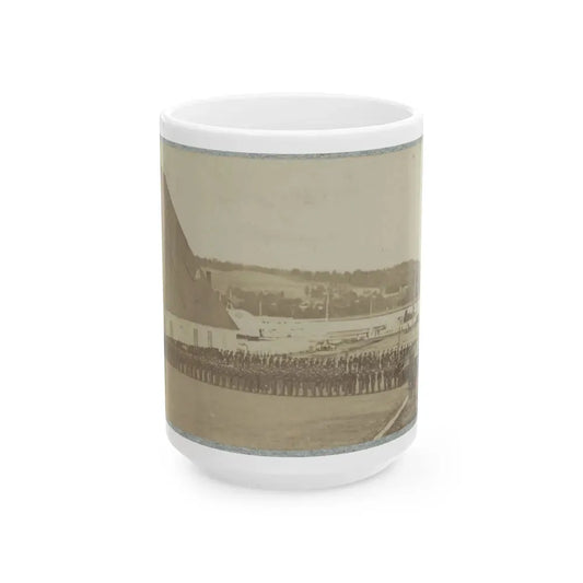 71st New York State Militia At Washington Navy Yard (U.S. Civil War) White Coffee Mug 15oz - Go Mug Yourself