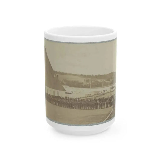 71st New York State Militia At Washington Navy Yard (U.S. Civil War) White Coffee Mug 15oz - Go Mug Yourself