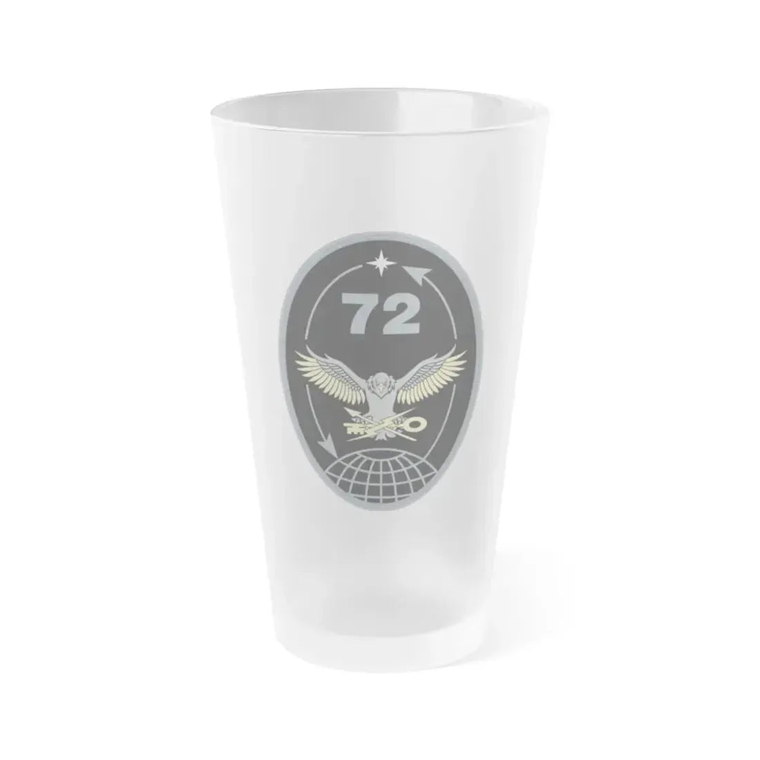 72 Intelligence, Surveillance, and Reconnaissance Squadron (U.S. Space Force) Frosted Pint Glass 16oz Default Title - Go Mug Yourself