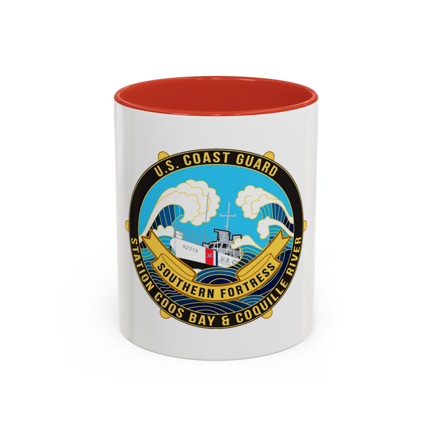 USCG Station Coos Bay (U.S. Coast Guard) Accent Coffee Mug