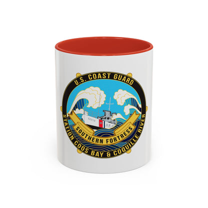 USCG Station Coos Bay (U.S. Coast Guard) Accent Coffee Mug