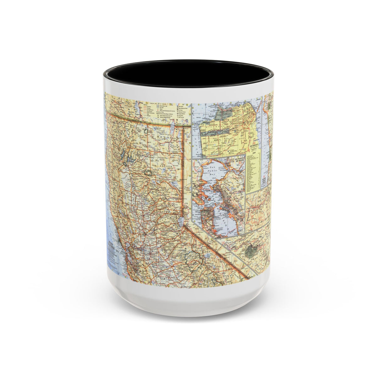 USA - California, Northern (1966) (Map) Accent Coffee Mug