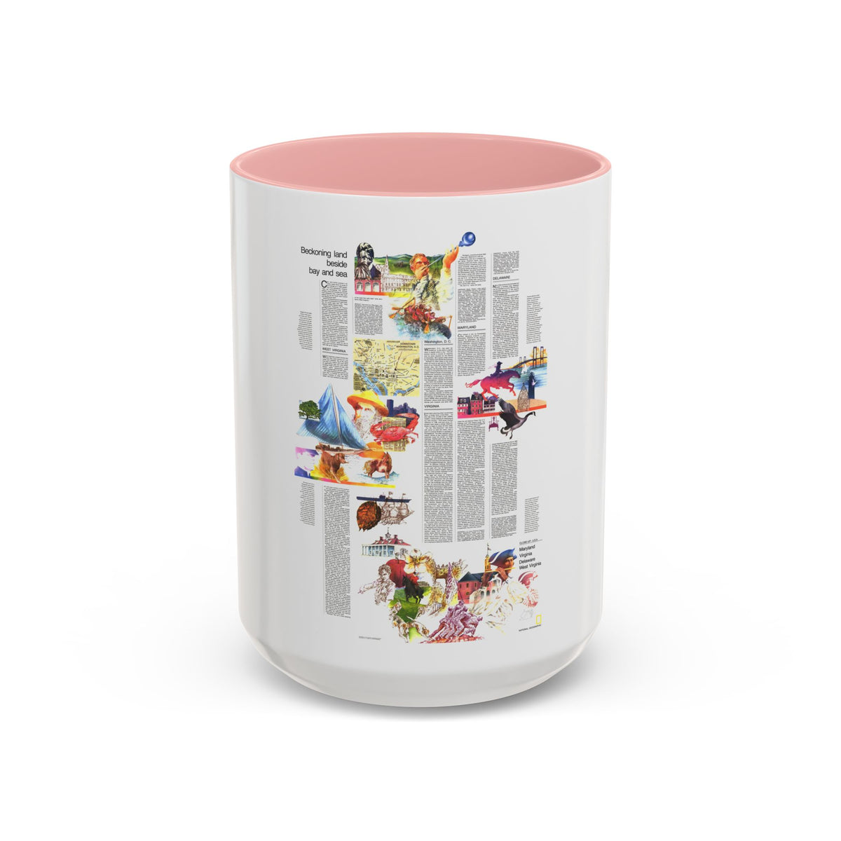 USA - Mid-Atlantic States 2 (1976) (Map) Accent Coffee Mug