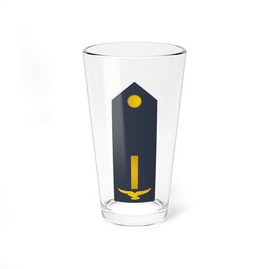 Flat vector navy military shoulder board with a gold button, a striped yellow rank bar, and an eagle with spread wings.