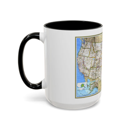 USA - The United States (1993) (Map) Accent Coffee Mug