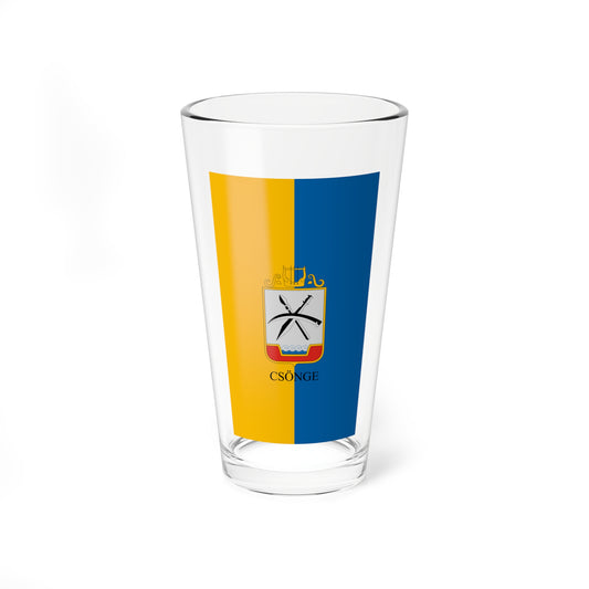 Flag of Csonge (Hungary) Pint Glass 16oz
