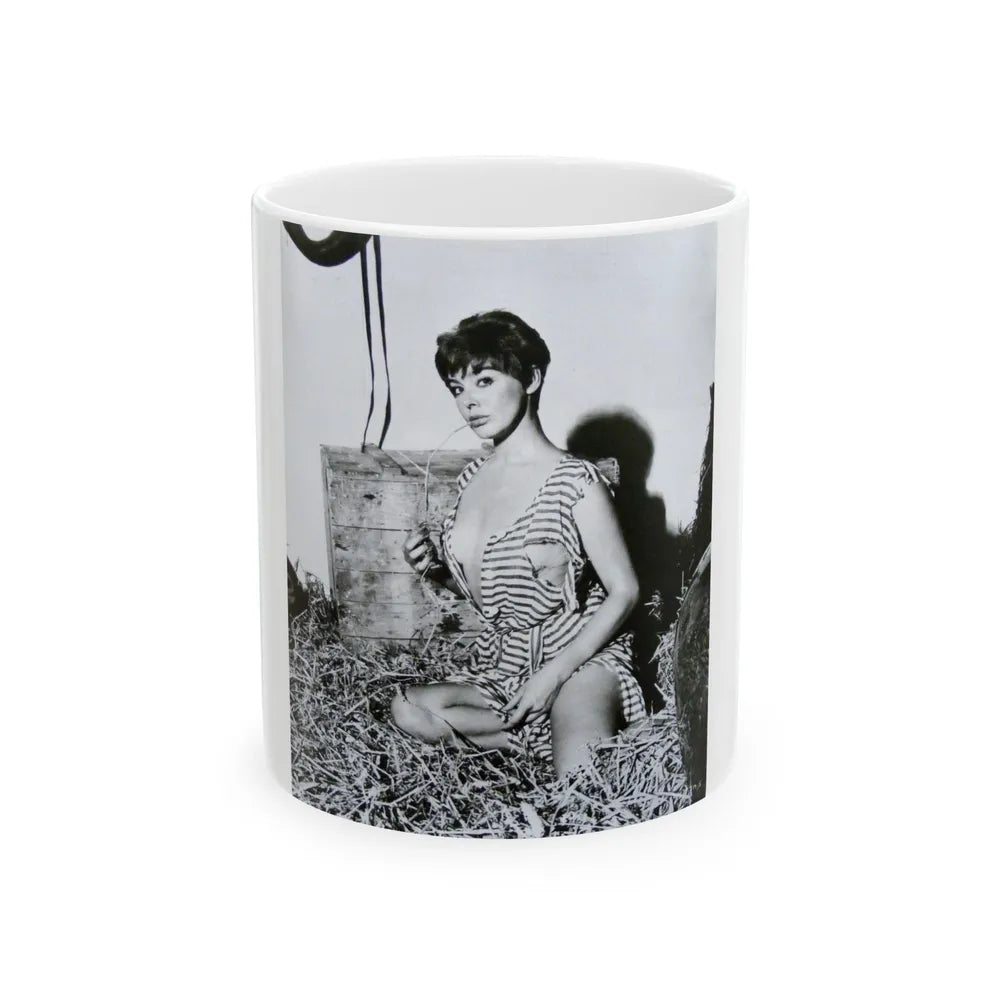 Janet Munro #23 (Vintage Female Icon) White Coffee Mug-11oz-Go Mug Yourself