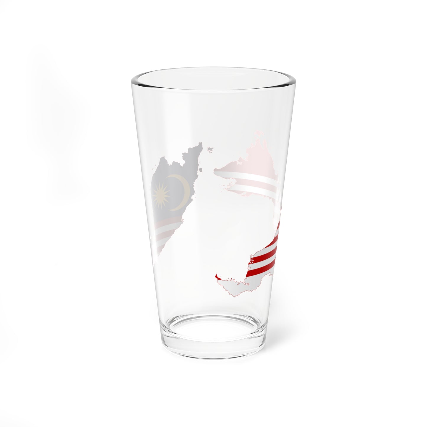 Flag map of Malaysia (Malaysia) Pint Glass 16oz